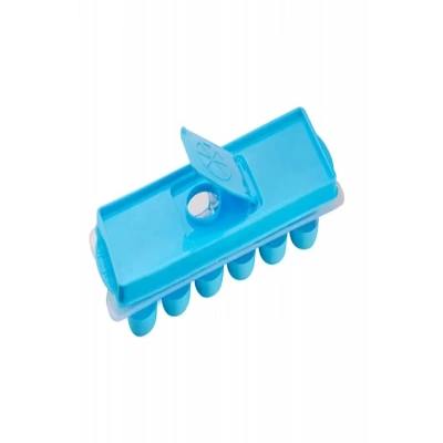 HERŞEYTREND Silikon Tabanlı Buzluk Buz Kalıbı Kare Buz Kalıbı Doldur Kullan Mavi Viole