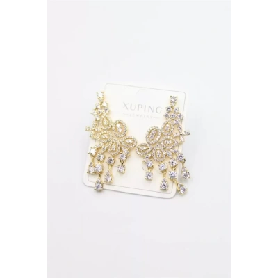 HERŞEYTREND Taşlı Küpe - Altın