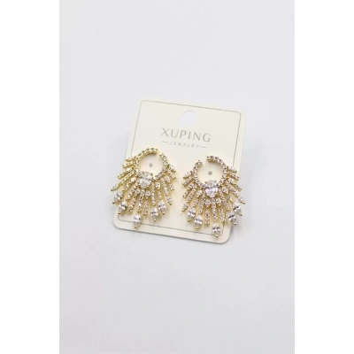 HERŞEYTREND Taşlı Küpe - Altın