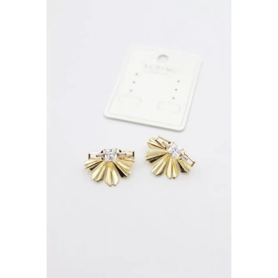 HERŞEYTREND Taşlı Küpe - Altın