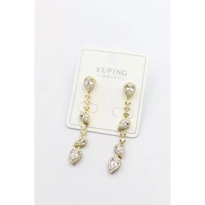 HERŞEYTREND Taşlı Küpe - Altın