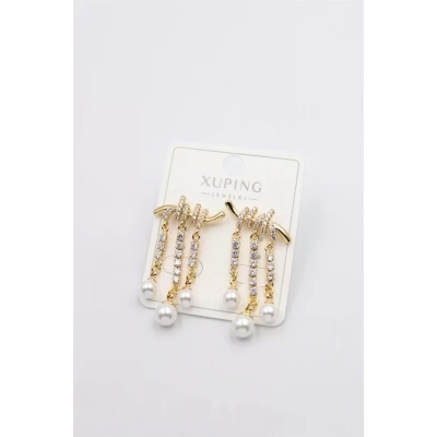 HERŞEYTREND Taşlı Küpe - Altın