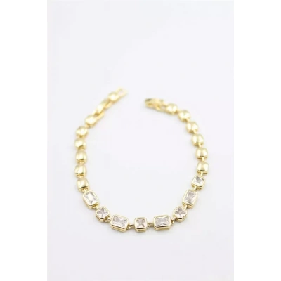 HERŞEYTREND Taşlı Vip Bileklik - Altın
