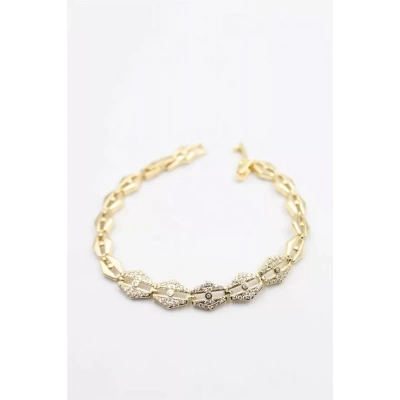 HERŞEYTREND Taşlı Vip Bileklik - Altın