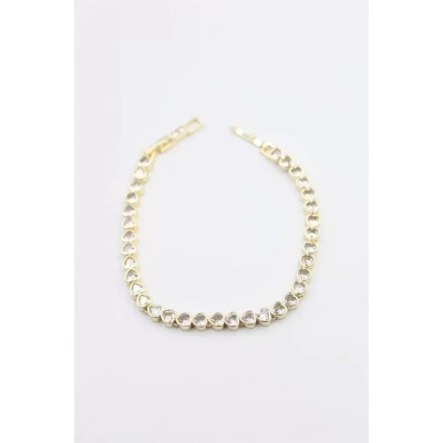 HERŞEYTREND Taşlı Vip Bileklik - Altın