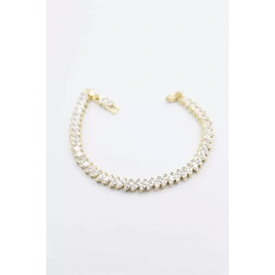 HERŞEYTREND Taşlı Xuping Bileklik - Altın