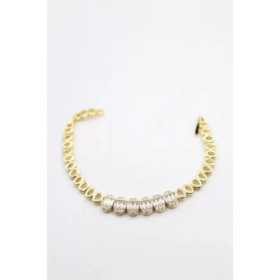 HERŞEYTREND Taşlı Xuping Bileklik - Altın