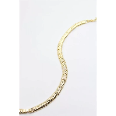 HERŞEYTREND Taşlı Xuping Bileklik - Altın