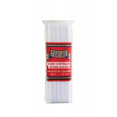 HERŞEYTREND Tekis Lastik No:2 Yassı Lastik Şalvar Lastiği 10 Metre
