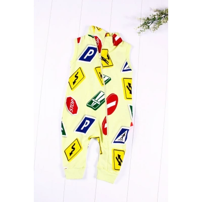 HERŞEYTREND Trafik Desenli Bebek Tulumu