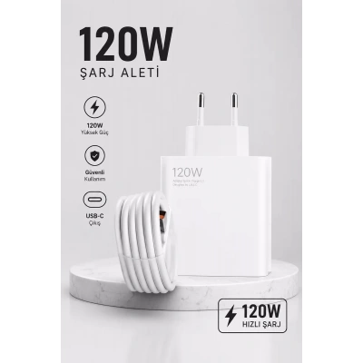 HERŞEYTREND Turbo Hızlı Şarj Destekli 120W USB-C Şarj Seti