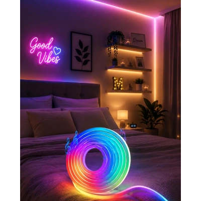 HERŞEYTREND USB Girişli RGB Neon Şerit Led TV Oda Masa Dekor Işığı
