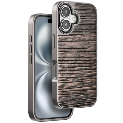 HERŞEYTREND Venco İphone 16 Wave Kapak - Kahverengi