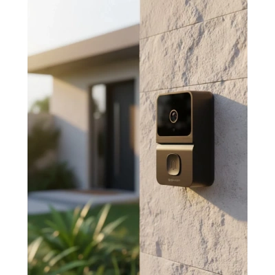 HERŞEYTREND WiFi Akıllı Kapı Zili 85 Derece Geniş Açı Android iOS Uyumlu