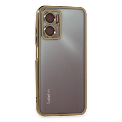 HERŞEYTREND Xiaomi Redmi Note 11e Kılıf Razer Lensli Silikon - Gold