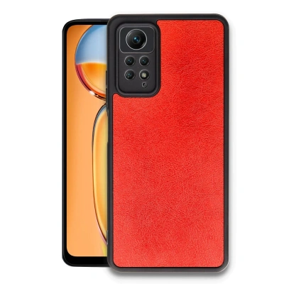 HERŞEYTREND Xiaomi Redmi Note 12 Pro 4g Kılıf Aras Deri Kapak - Kırmızı