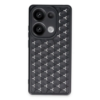 HERŞEYTREND Xiaomi Redmi Note 13 Pro 4g Kılıf Petek Silikon Kapak - Siyah