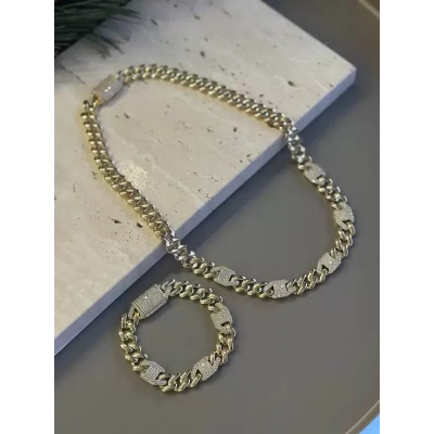 HERŞEYTREND Xuping Gurmet Set  Kolye - Altın