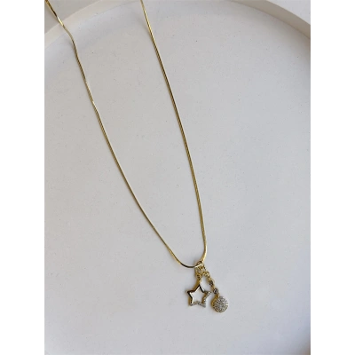 HERŞEYTREND Xuping Yıldız Charm Kolye - Altın