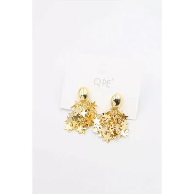 HERŞEYTREND Yıldız Pullu Küpe - Altın