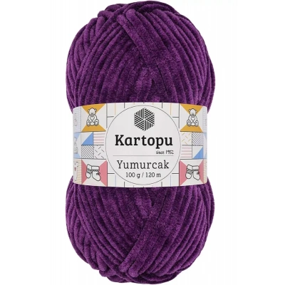 HERŞEYTREND Yumurcak Kadife El Örgü İpi Açık Mor K719