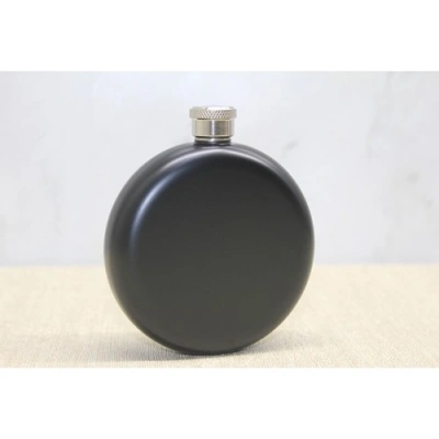 HERŞEYTREND Yuvarlak Tekli Matara 5 Oz Siyah