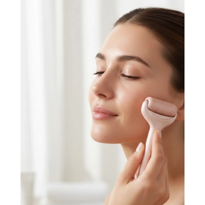 HERŞEYTREND Yüz ve Göz Altı İçin Buz Silindiri Şişlik Giderici Masaj Aleti