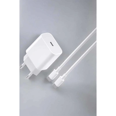 İOS Uyumlu Type-C Girişli Hızlı Şarj 15/15 Pro Max Adaptör ve Kablosu