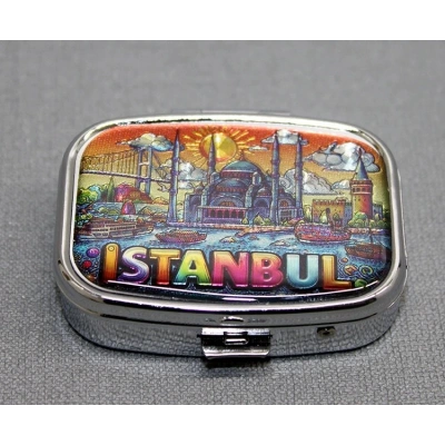 İstanbul Temalı İlaç Kutusu Anahtarlık Alk4371