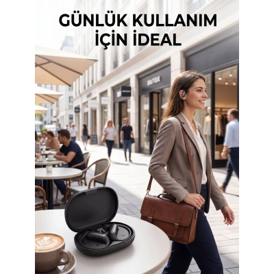 Kablosuz Bluetooth Spor Kulaklığı Güvenli Tutuşlu Dijital Ekranlı Şarj Kutusu