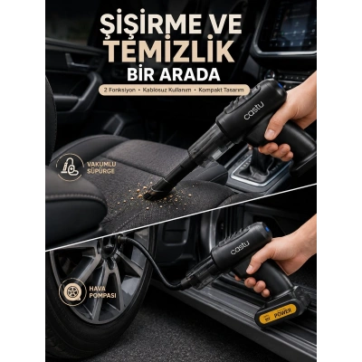 Kablosuz Hava Pompası ve Vakumlu El Süpürgesi