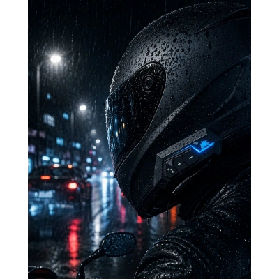 Kablosuz Motosiklet Kask Kulaklığı Bluetooth Mikrofonlu Sürüş Sistemi