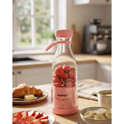 Kablosuz Taşınabilir Blender Smoothie Milkshake Hazırlama Tek Tuş Kullanım