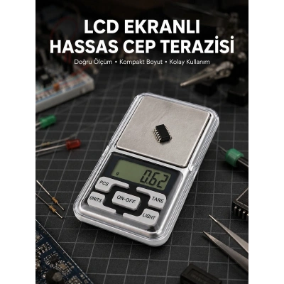 Kapaklı Dijital Cep Terazisi Hassasiyet 300 Gr Yeni Nesil