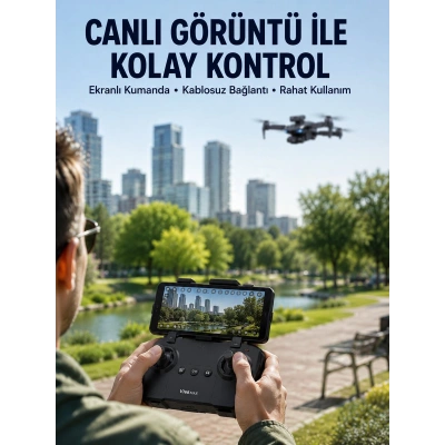Katlanabilir Çift Kameralı Drone ile Havadan Fotoğraf ve Video Çekimi