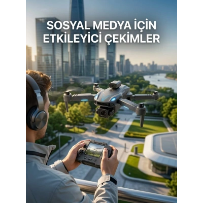 Katlanabilir Profesyonel Görünümlü Kamera Drone