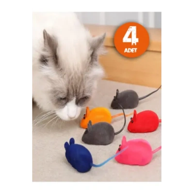 HERŞEYTREND Kedi Eğitim Oyun Faresi 4 Adet