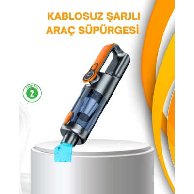Kompakt Şarjlı El Süpürgesi Kuru ve Sıvı Temizlik 5 Aparatlı