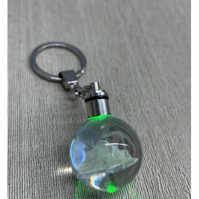 Ledli Ayasofya Tasarımı Kristal Anahtarlık Alk3803