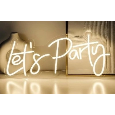 Lets Party Yazılı Neon Led