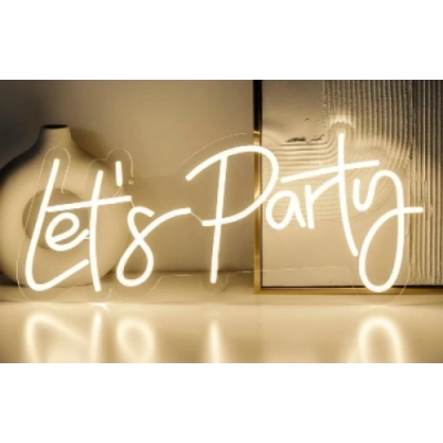 HERŞEYTREND Lets Party Neon Led Tabela