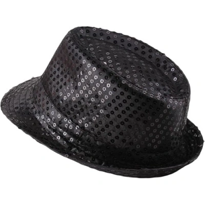 Litae Trend Çocuk Boy Siyah Payetli Şapka Gösteri Şapkası Michael Jackson Şapkası 54 No