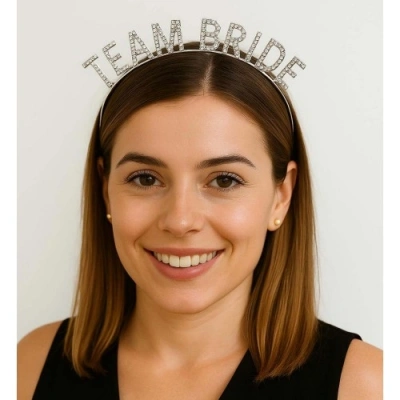 Litae Trend Gümüş Renk Team Bride Taç Plastik – Gelin ve Nedime Tacı