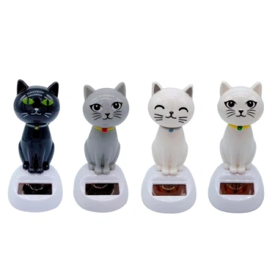HERŞEYTREND Güneş Enerjili Sallanan Kedi Figürü