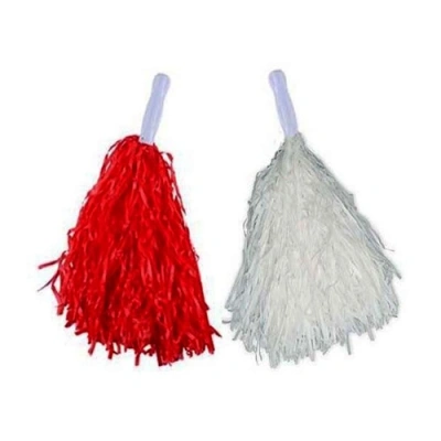 HERŞEYTREND Kırmızı Beyaz Gösteri Ponponu