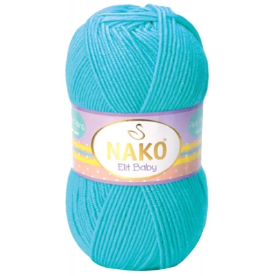LitaeTrend 1 Adet Elite Baby El Örgü İpi Tüylenmeyen Bebek Yünü Turkuaz 3323