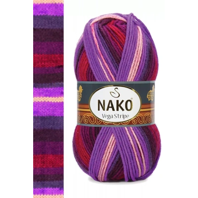 LitaeTrend 1 Adet Vega Stripe Premium Akrilik El Örgü İpi Yünü No: 82412