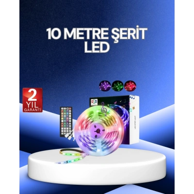 HERŞEYTREND 10 Metre Smart Şerit Led Bluetooth Telefon Kontrollü USB Enerjili