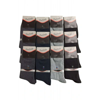 HERŞEYTREND 12 Adet Erkek Soket Çorap Siyah Gri Lacivert Füme