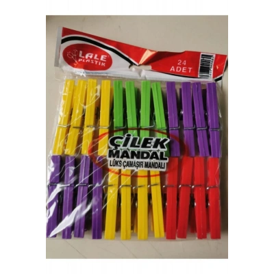 LitaeTrend 24 Plastik Çilek Mandal Royaleks-L003